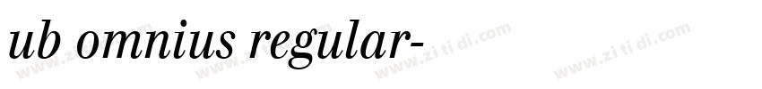 ub omnius regular字体转换
